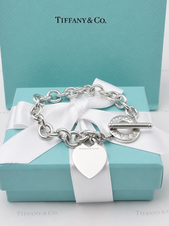 Tiffany & Co. Jewelry - Tiffany & Co. Heart Tag Charm Toggle Bracelet Sterling Silver 925 Gift Box Pouch